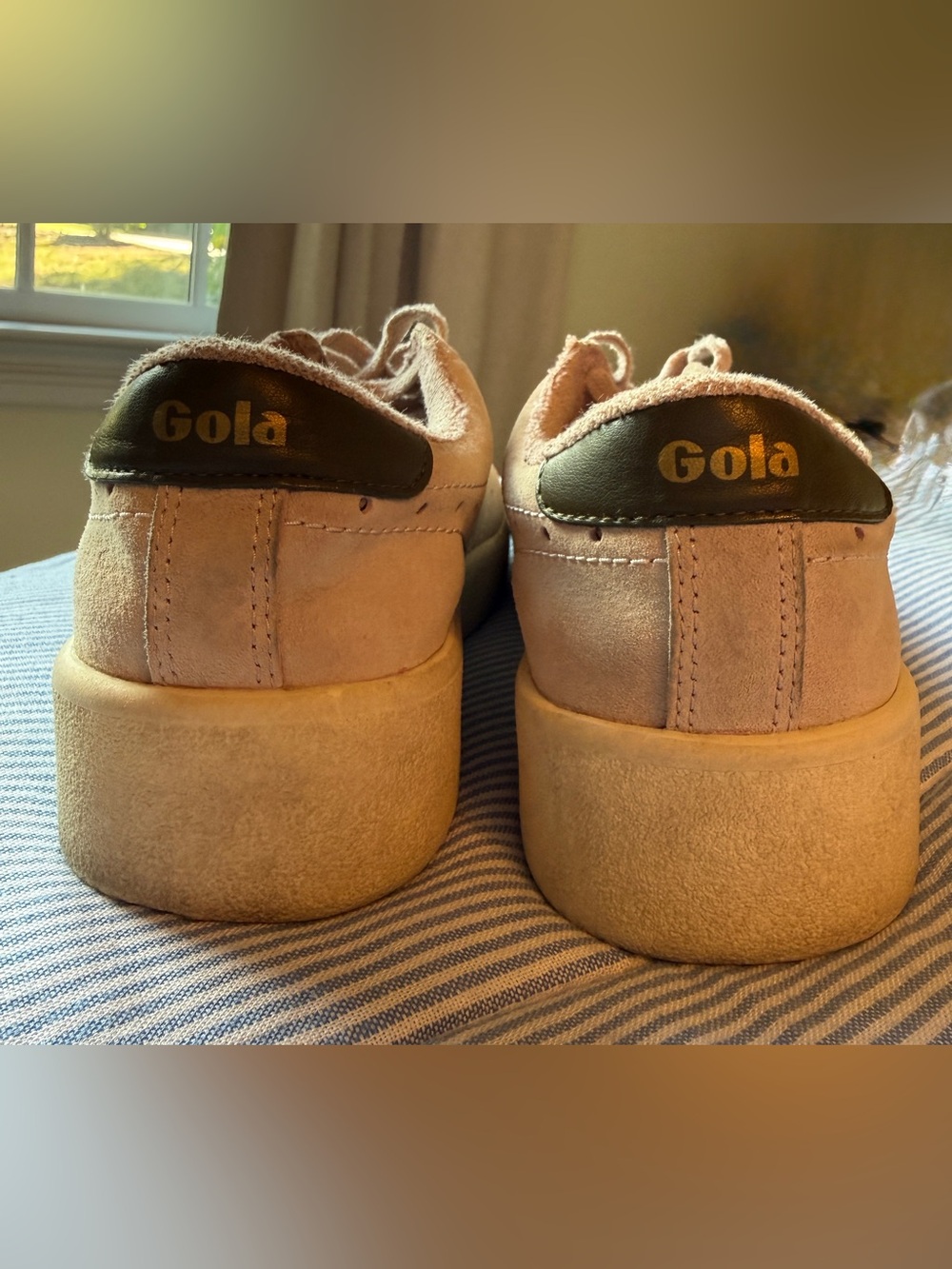 Gola Pale Pink Super Court Suede Shoes